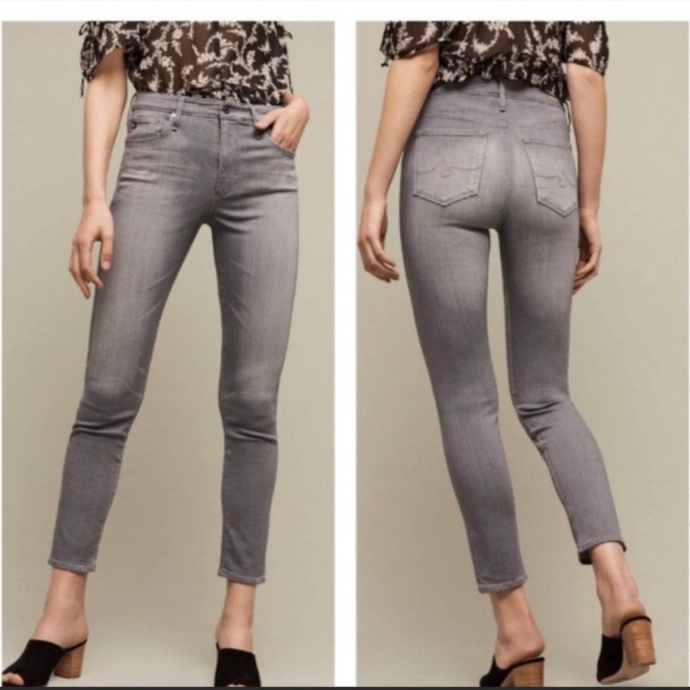AG Adriano Goldschmied Jeans The Stevie Ankle Size 32R Gray